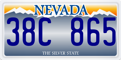 NV license plate 38C865