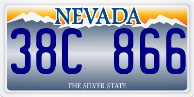 NV license plate 38C866