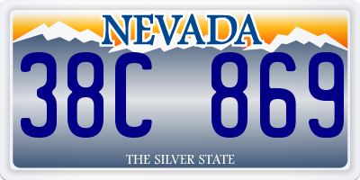 NV license plate 38C869