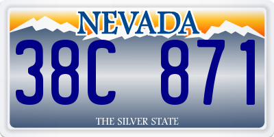 NV license plate 38C871
