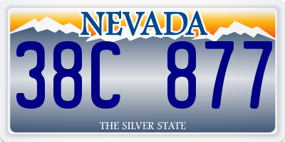 NV license plate 38C877