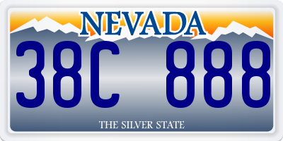 NV license plate 38C888