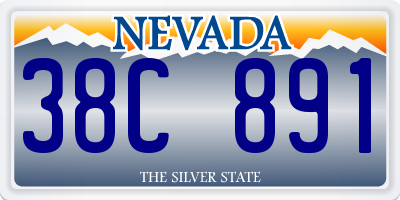 NV license plate 38C891