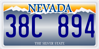 NV license plate 38C894