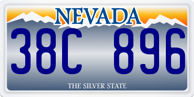 NV license plate 38C896