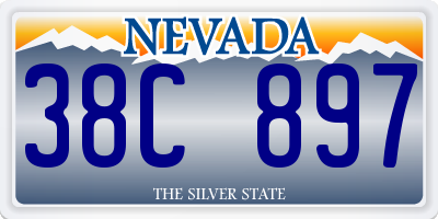 NV license plate 38C897