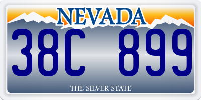 NV license plate 38C899