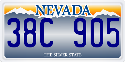 NV license plate 38C905