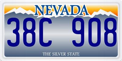 NV license plate 38C908