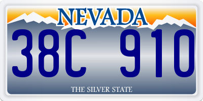 NV license plate 38C910