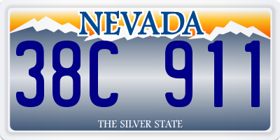 NV license plate 38C911