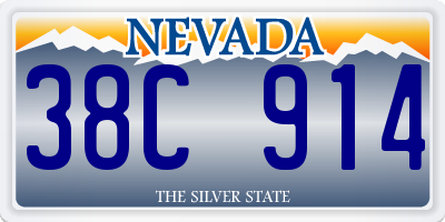 NV license plate 38C914