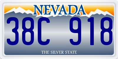 NV license plate 38C918