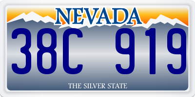 NV license plate 38C919