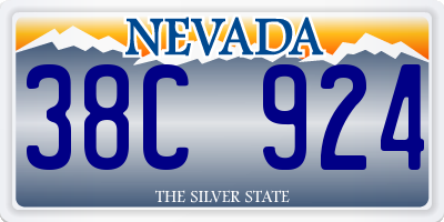 NV license plate 38C924