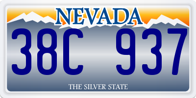 NV license plate 38C937