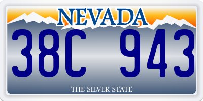 NV license plate 38C943