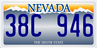 NV license plate 38C946