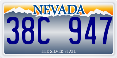 NV license plate 38C947