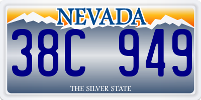 NV license plate 38C949