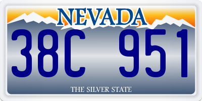 NV license plate 38C951