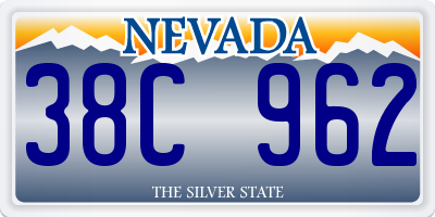 NV license plate 38C962