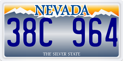 NV license plate 38C964