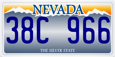 NV license plate 38C966