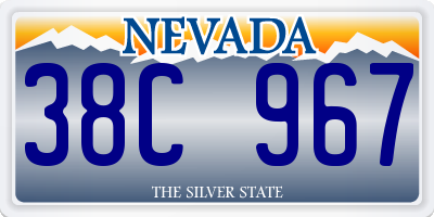 NV license plate 38C967