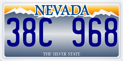 NV license plate 38C968