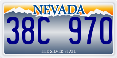 NV license plate 38C970