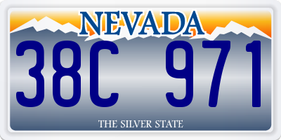 NV license plate 38C971