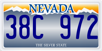 NV license plate 38C972