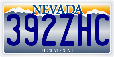 NV license plate 392ZHC