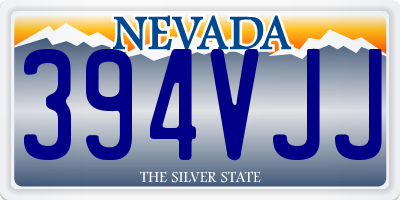 NV license plate 394VJJ