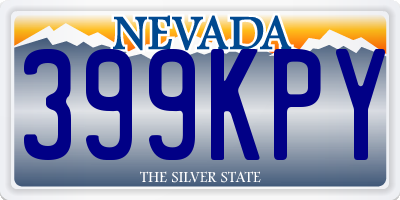 NV license plate 399KPY