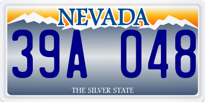 NV license plate 39A048