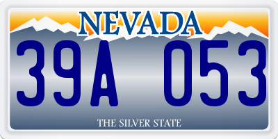 NV license plate 39A053
