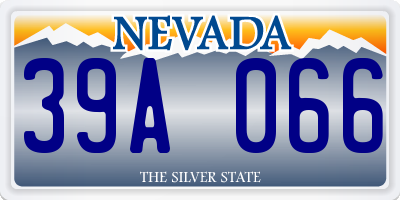 NV license plate 39A066