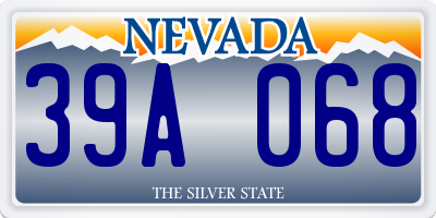 NV license plate 39A068