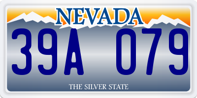 NV license plate 39A079