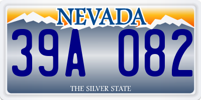 NV license plate 39A082