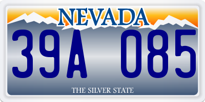NV license plate 39A085