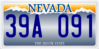 NV license plate 39A091