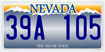 NV license plate 39A105