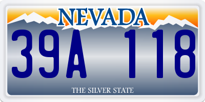 NV license plate 39A118