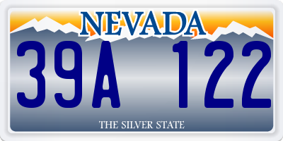 NV license plate 39A122