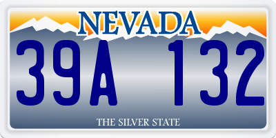 NV license plate 39A132