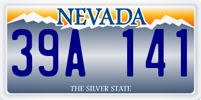 NV license plate 39A141