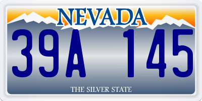 NV license plate 39A145
